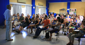 Lleno absoluto en la charla de alimentación vegetariana	