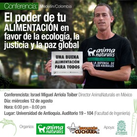 Conferencia: El poder de tu alimentación en favor de la ecología, la justicia y la paz global