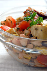 Ensalada de porotos y verduras