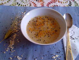 Crema de avena a la naranja