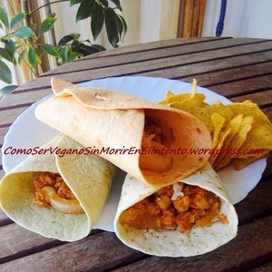 Wraps soja texturizada y garbanzos