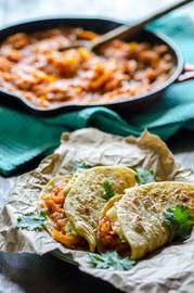 Tacos de tinga de zanahorias y batata